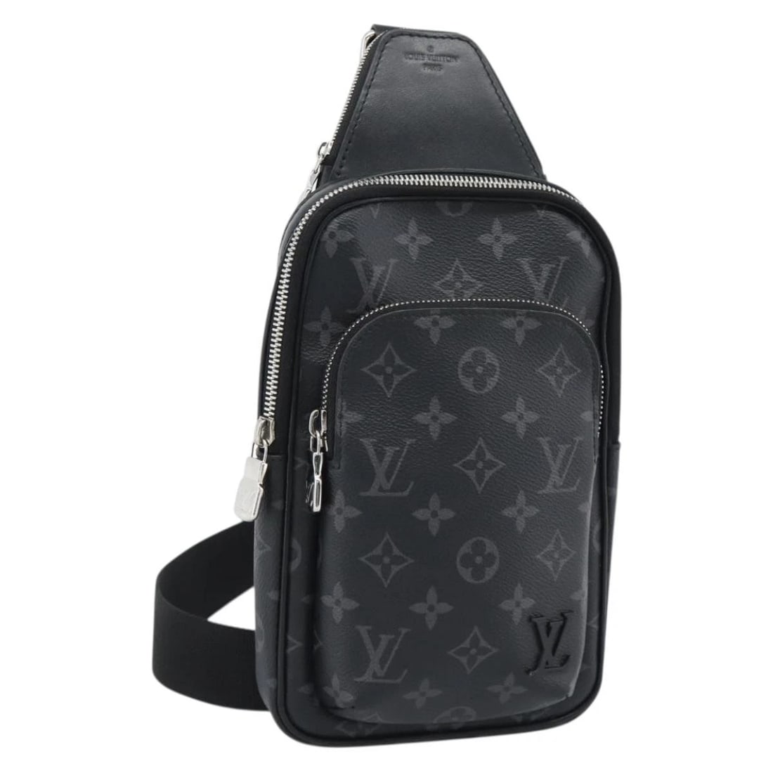 LOUIS VUITTON MONOGRAM ECLIPSE AVENIR SLING BAG PM BODY: LOUIS VUITTON Monogram Eclipse Avenir Sling Bag PM Body Brand: LOUIS VUITTON Type/Style: Body Bag Material: Monogram Eclipse Canvas Color: Monogram Eclipse Size: Size(Inch)W5.9 x H9.4 x D1.2inch(Appro