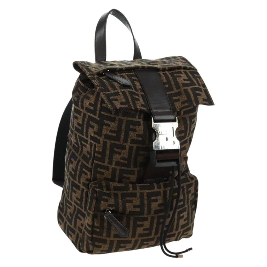 FENDI ZUA CANVAS FENDINES BODY BAG BLACK BROWN: FENDI Zua Canvas Fendines Body Bag Black Brown Brand: FENDI Type/Style: Body Bag Material: Zucca Canvas Color: Black/Brown Size: Size(Inch)W7.5 x H9.8 x D3.9inch(Approx) Accessories: None