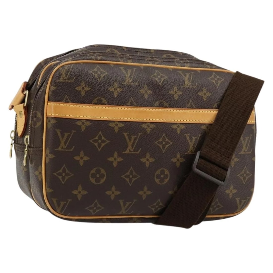 LOUIS VUITTON MONOGRAM REPORTER PM SHOULDER BAG: LOUIS VUITTON Monogram Reporter PM Shoulder Bag Brand: LOUIS VUITTON Type/Style: Shoulder Bag Material: Monogram Canvas Color: Monogram Size: Size(Inch)W11.0 x H8.3 x D5.1inch(Approx) Accessories: