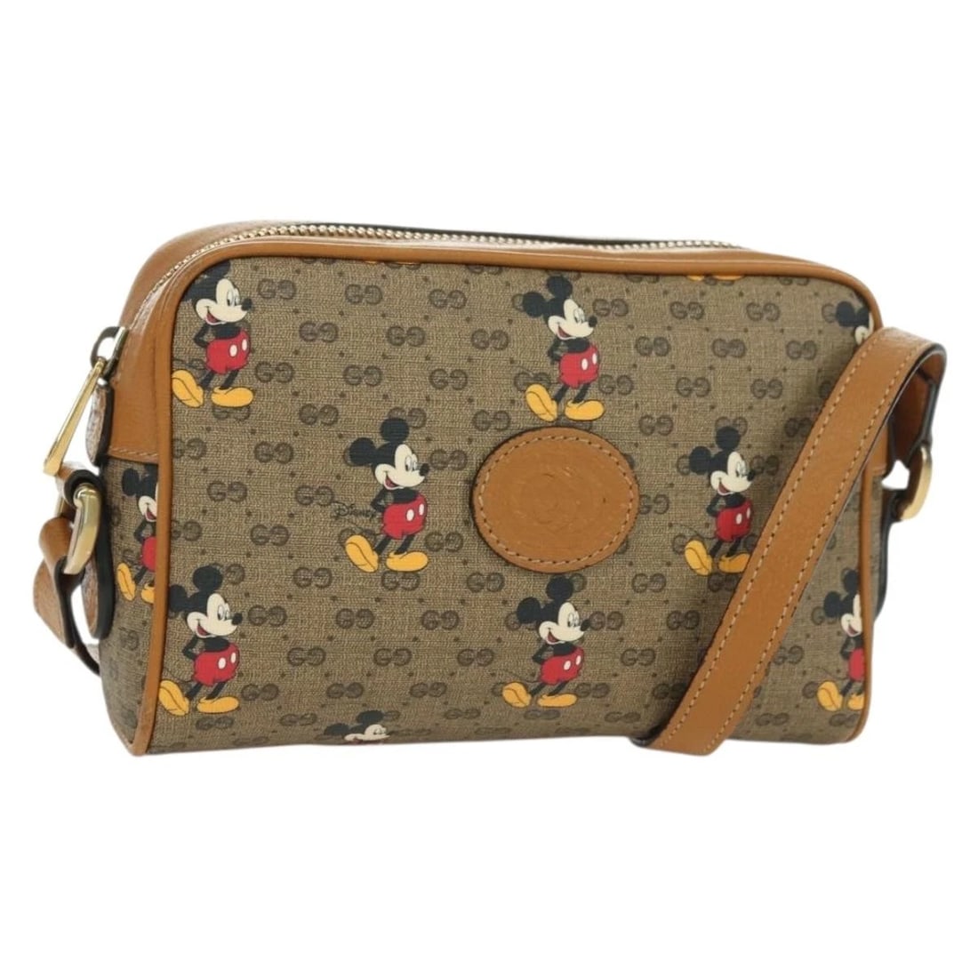 GUI MICRO GG SUPREME DISNEY COLLABORATION BAG PVC BEIGE: GUI Micro GG Supreme Disney Collaboration Bag PVC Beige Brand: GUCCI Type/Style: Shoulder Bag Material: PVC Leather/Micro Small GG Canvas Color: Beige/Gold Size: Size(Inch)W6.7 x H4.3 x D2.0inch(Appro