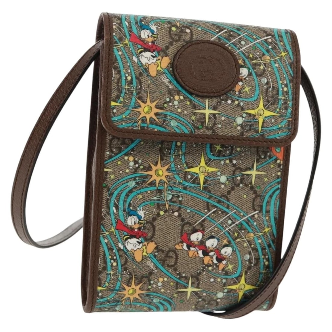 GUI GG SUPREME BAG PVC DISNEY COLLABORATION BEIGE GOLD: GUI GG Supreme Bag PVC Disney Collaboration Beige Gold Brand: GUCCI Type/Style: Shoulder Bag Material: PVC Leather/GG Canvas Color: Beige/Gold Size: Size(Inch) W4.3 x H6.3 x D1.2inch(Approx) Acces