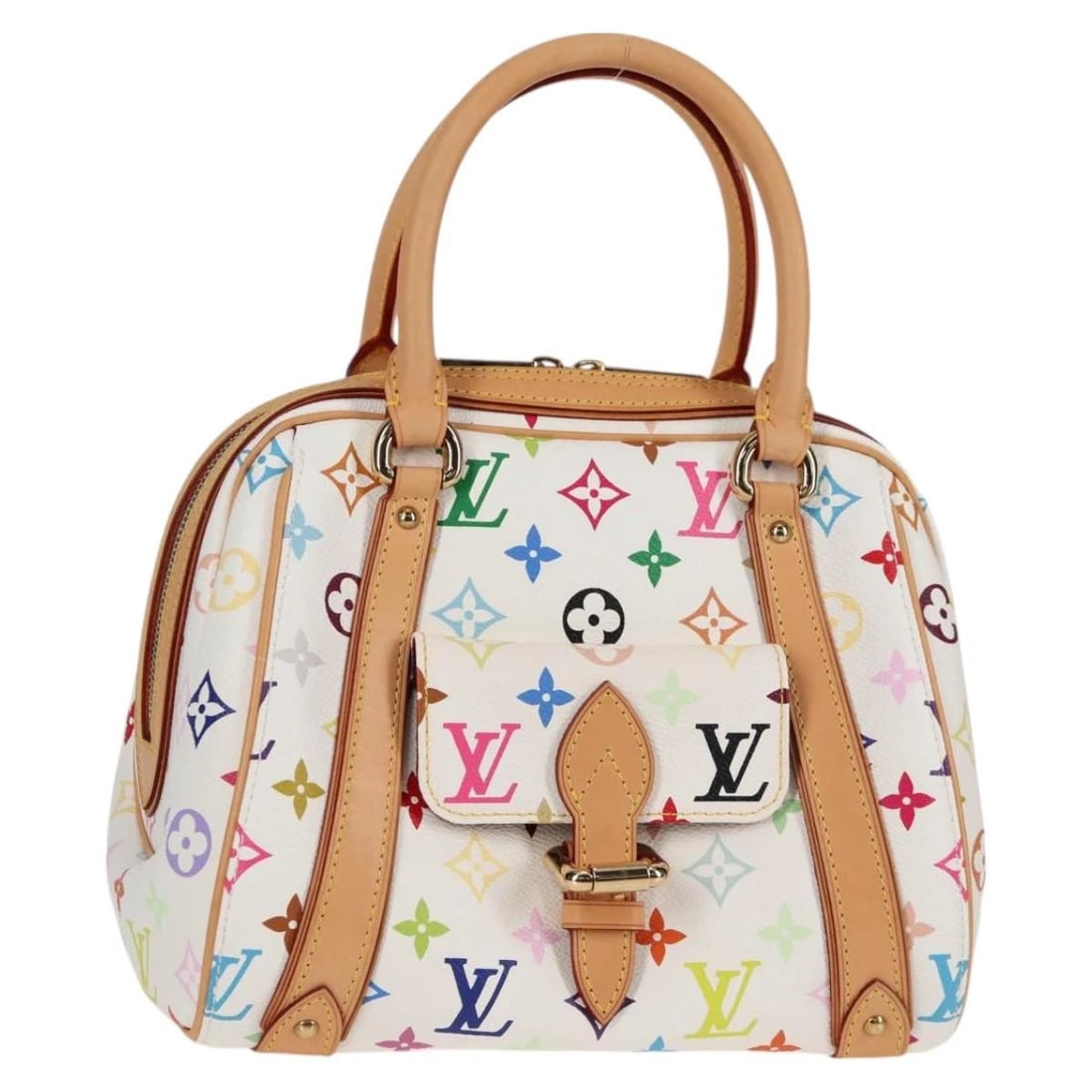 LOUIS VUITTON MONOGRAM MULTICOLOR PRISCILLA HAND BAG WHITE: LOUIS VUITTON Monogram Multicolor Priscilla Hand Bag White Brand: LOUIS VUITTON Type/Style: Hand Bag Material: Monogram Multicolor Canvas Color: White Size: Size(Inch) W9.6 x H7.1 x D7.9inch(Approx)