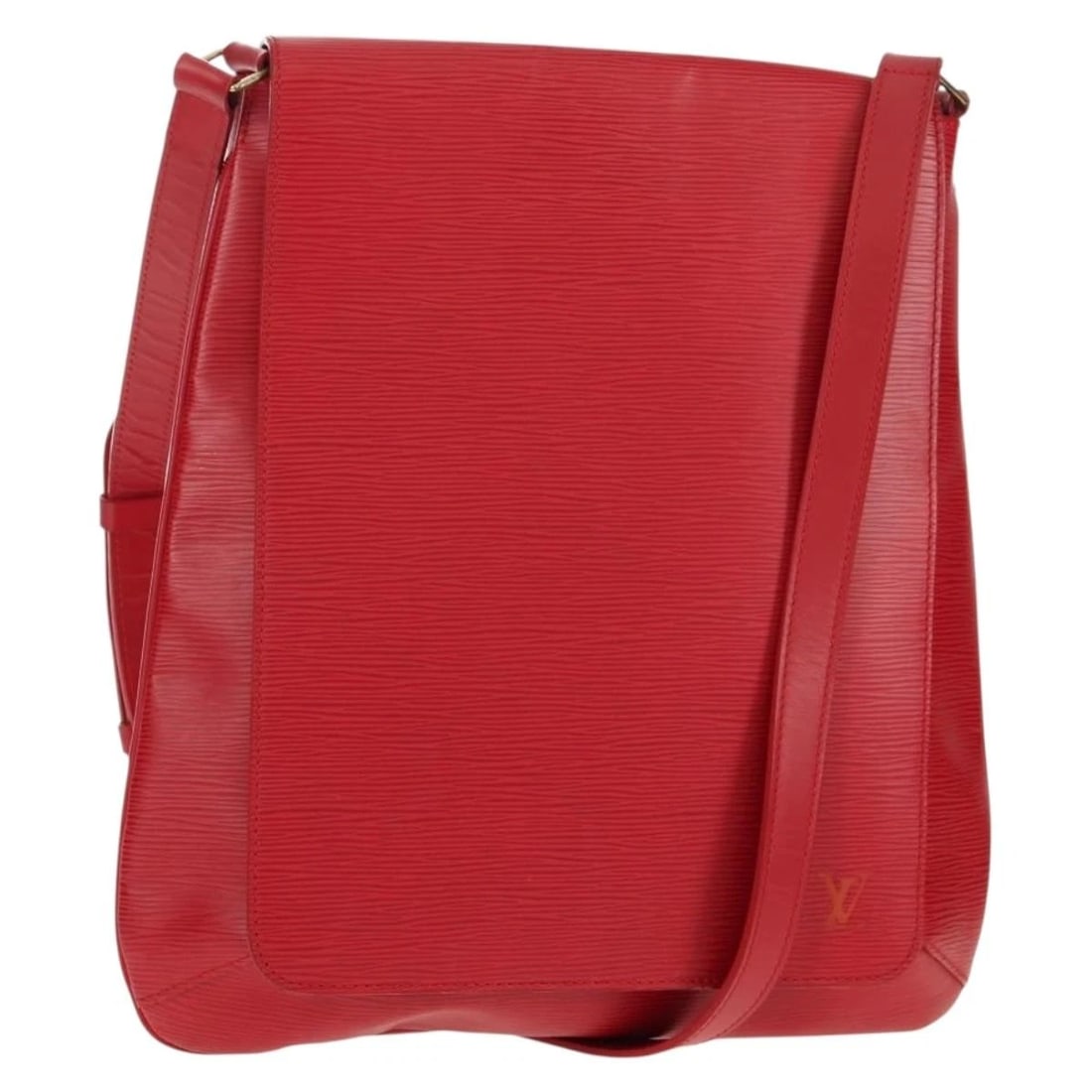 LOUIS VUITTON EPI MUSETTE SHOULDER BAG SPO RED: LOUIS VUITTON Epi Musette Shoulder Bag SPO Red Brand: LOUIS VUITTON Type/Style: Shoulder Bag Material: Epi Leather Color: Red Size: Size(Inch) W13.4 x H13.0inch(Approx) Accessories: None A
