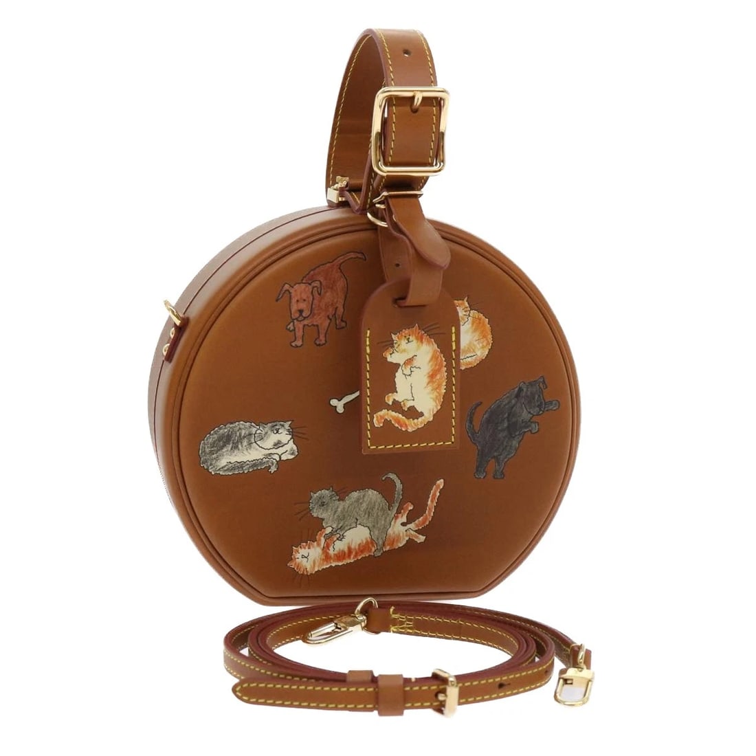 LOUIS VUITTON CATGRAM PETITE BOITE CHAPEAU SHOULDER BAG BROWN: LOUIS VUITTON Catgram Petite Boite Chapeau Shoulder Bag Brown Brand: LOUIS VUITTON Type/Style: Shoulder Bag Material: Leather Color: Brown Size: Size(Inch) W6.7 x H5.9 x D2.8inch(Approx) Accessori