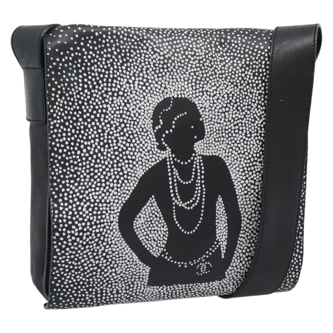 CHANEL SHOULDER BAG LAMB SKIN BLACK SILVER: CHANEL Shoulder Bag Lamb Skin Black Silver Brand: CHANEL Type/Style: Shoulder Bag Material: Lamb Skin Color: Black/Silver Size: Size(Inch) W9.1 x H9.1 x D2.4inch(Approx) Accessories: None