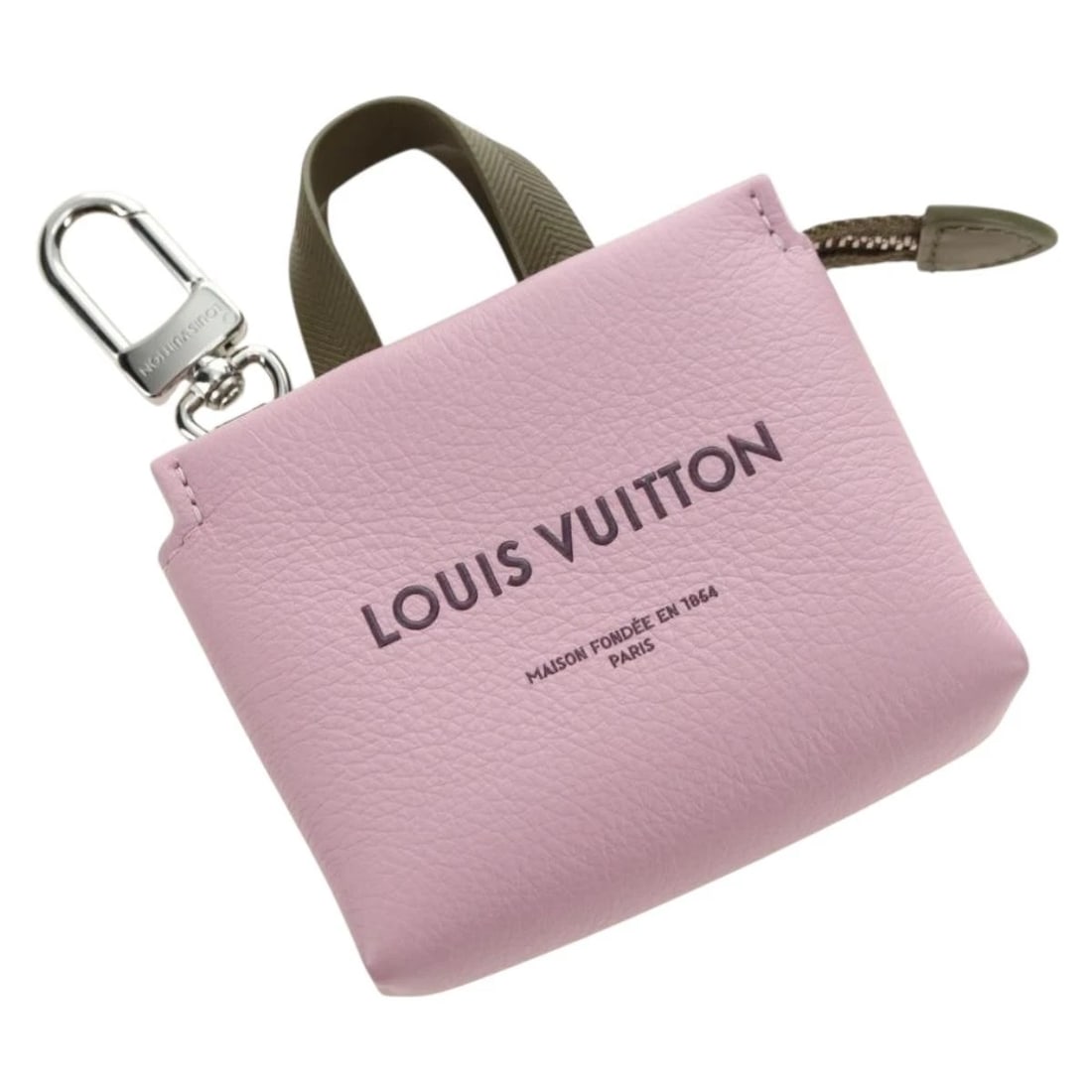 LOUIS VUITTON MINI SHOPPER BAG CHARM LEATHER PINK: LOUIS VUITTON Mini Shopper Bag Charm Leather Pink Brand: LOUIS VUITTON Type/Style: Bag Charm Material: Leather Color: Pink Size: Size(Inch) W3.5 x H2.8 x D1.2inch(Approx) Accessories: None