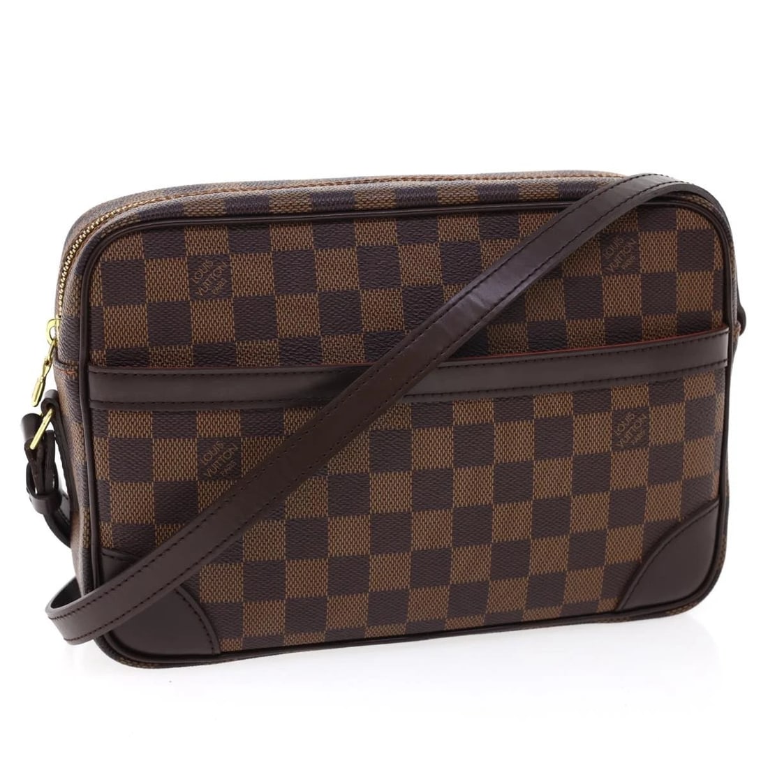 LOUIS VUITTON DAMIER EBENE TROCADERO 27 SHOULDER BAG: LOUIS VUITTON Damier Ebene Trocadero 27 Shoulder Bag Brand: LOUIS VUITTON Type/Style: Shoulder Bag Material: Damier Ebene Canvas Color: Damier Ebene Size: Size(Inch) W10.6 x H6.9 x D2.6inch(Approx)