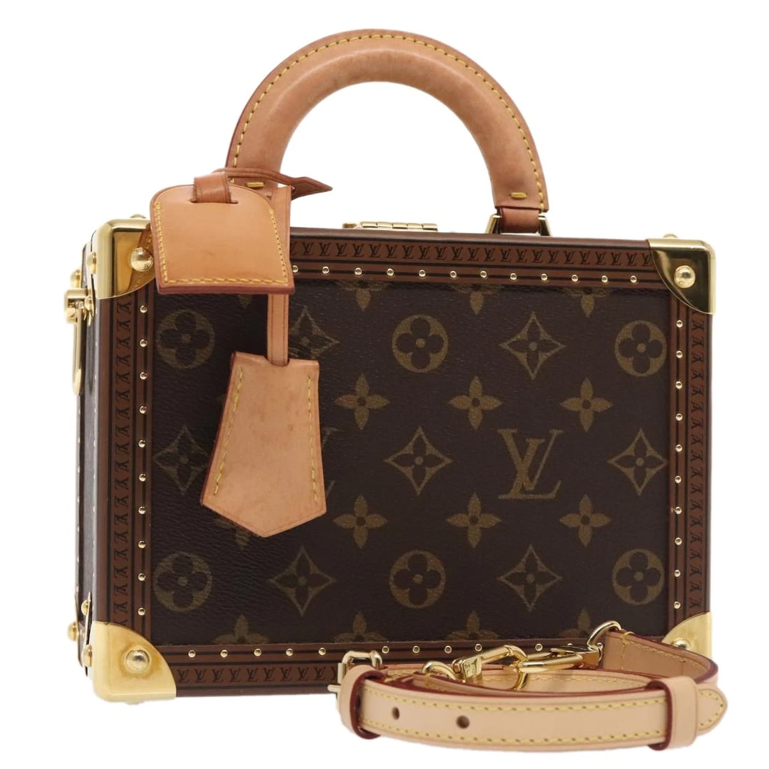 LOUIS VUITTON MONOGRAM PETITE VALLEES HAND BAG 2WAY: LOUIS VUITTON Monogram Petite Vallees Hand Bag 2way Brand: LOUIS VUITTON Type/Style: Hand Bag Material: Monogram Canvas Color: Monogram Size: Size(Inch) W8.5 x H5.9 x D3.9inch(Approx) Handle Drop:2.8i