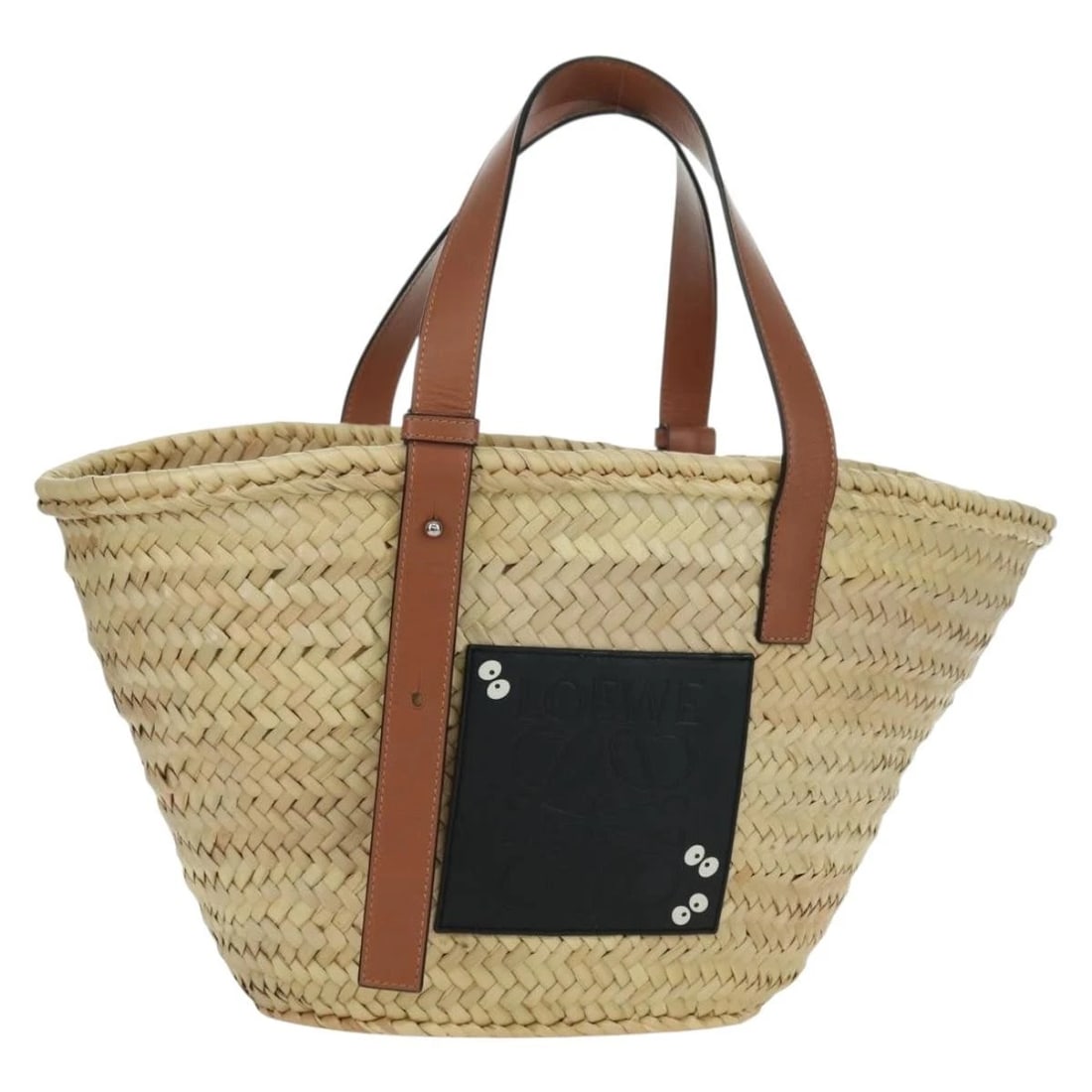 LOEWE STUDIO GHIBLI COLLABORATION MAKUROKUROSUKE BAG RAFFIA BEIGE: LOEWE Studio Ghibli collaboration Makurokurosuke Bag Raffia Beige Brand: LOEWE Type/Style: Tote Bag Material: Wood Color: Beige Size: Size(Inch) W9.1 x H10.2 x D5.5inch(Approx) Handle Drop:7.1 - 9.8in