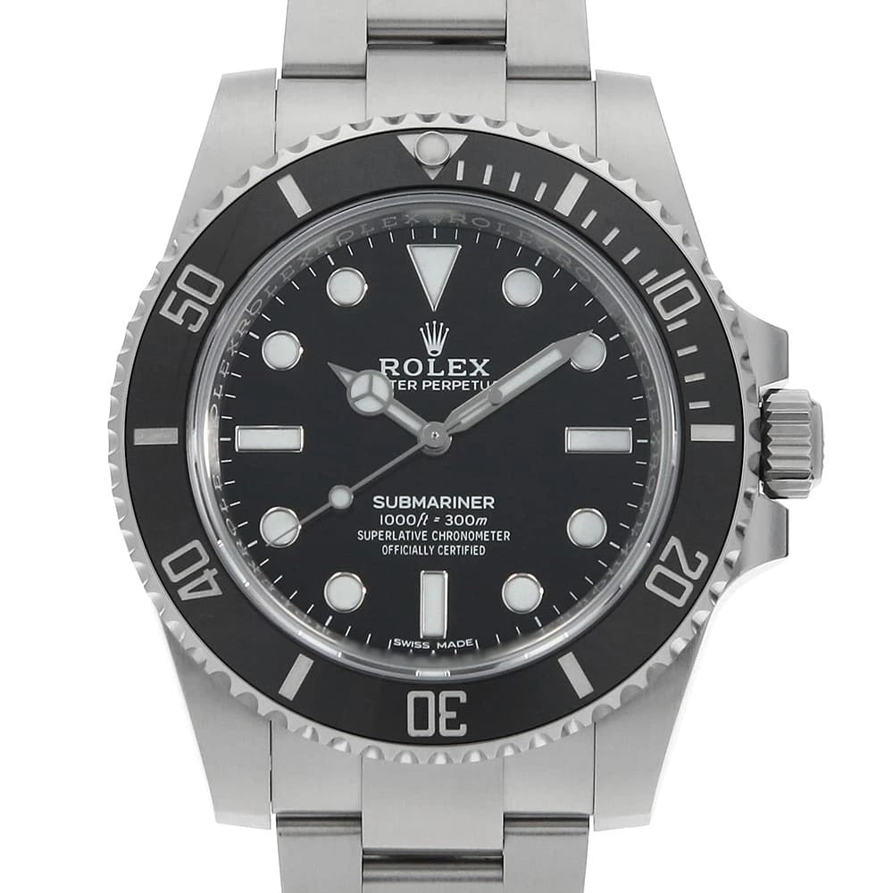 ROLEX SUBMARINER NO BLACK WATCH: ROLEX SUBMARINER No black Brand: ROLEX Type/Style: Wrist watch Material: Band Material Stainless Steel, Case Material Stainless Steel Color: Dial Color Black Size: Case Size Case:W40mm Circumference o