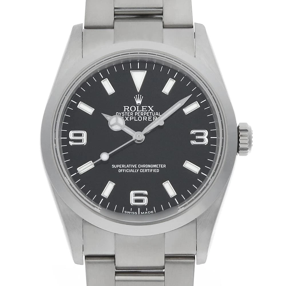 ROLEX EXPLORER BLACK Z WATCH: ROLEX Explorer black Z Brand: ROLEX Type/Style: Wrist watch Material: Band Material Stainless Steel, Case Material Stainless Steel Color: Dial Color Black Size: Case Size Case:W36mm Circumference of W