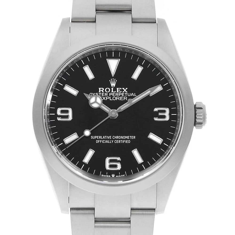ROLEX EXPLORER BLACK WATCH: ROLEX Explorer black Brand: ROLEX Type/Style: Wrist watch Material: Band Material Stainless Steel, Case Material Stainless Steel Color: Dial Color Black Size: Case Size Case:W36mm Circumference of Wri