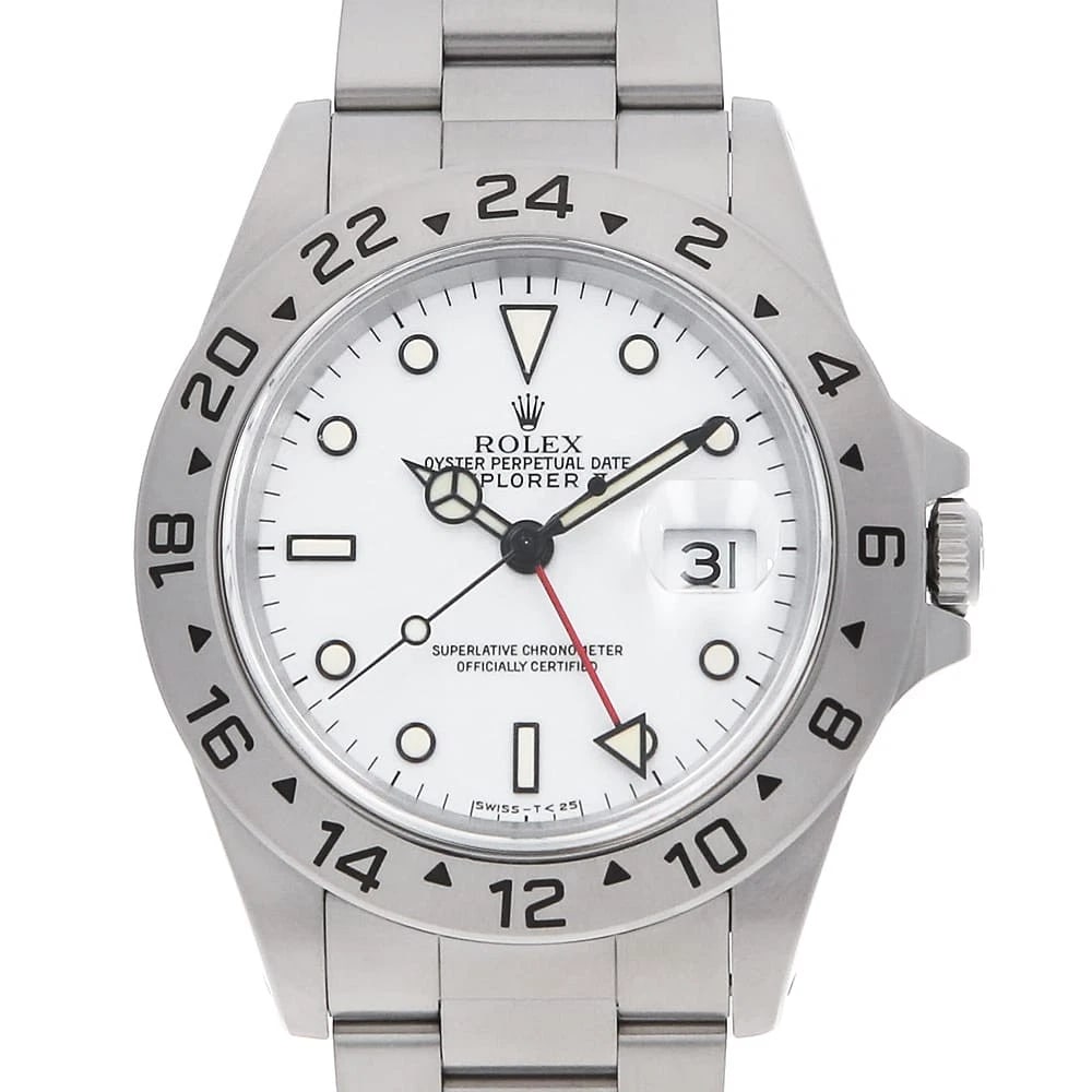 ROLEX EXPLORER WHITE ALL TRITIUM WATCH: ROLEX Explorer white all tritium Brand: ROLEX Type/Style: Wrist watch Material: Band Material Stainless Steel, Case Material Stainless Steel Color: Dial Color White Size: Case Size Case:W40mm Circumfe