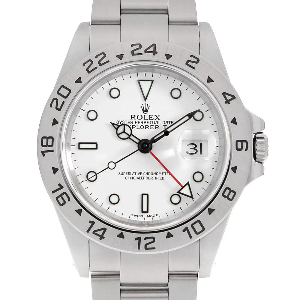 ROLEX EXPLORER WHITE WATCH: ROLEX Explorer white Brand: ROLEX Type/Style: Wrist watch Material: Band Material Stainless Steel, Case Material Stainless Steel Color: Dial Color White Size: Case Size Case:W40mm Circumference of Wri