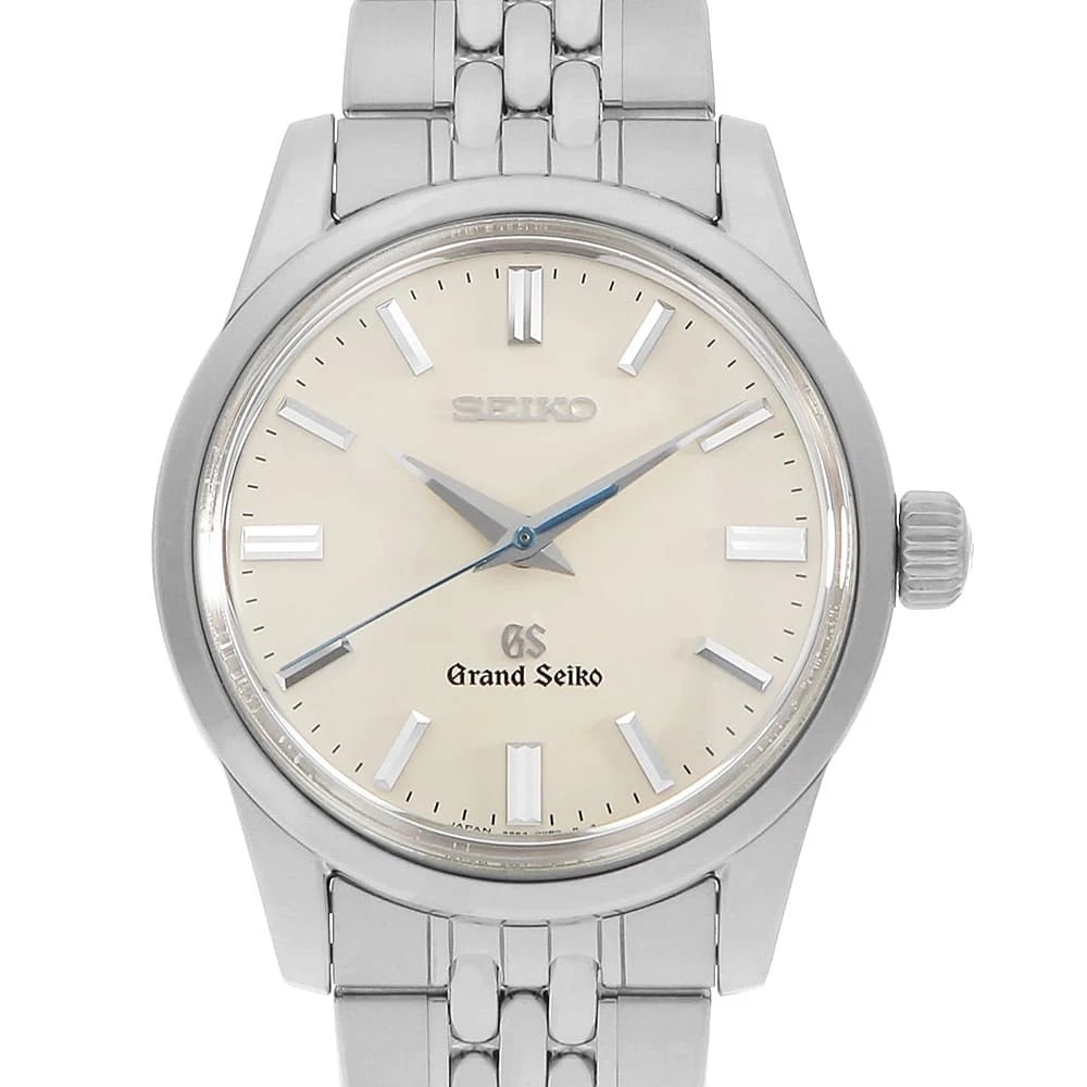 GRAND SEIKO GRAND SEIKO MECHANICAL WATCH: Grand Seiko Grand Seiko Mechanical Brand: Grand Seiko Type/Style: Wrist watch Material: Band Material Stainless Steel, Case Material Stainless Steel Color: Dial Color Ivory Size: Case Size