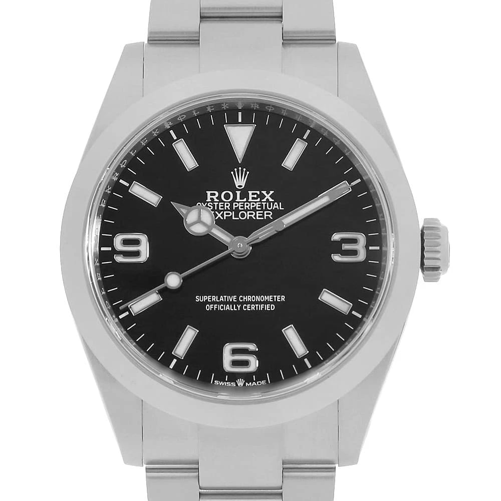 ROLEX EXPLORER BLACK WATCH: ROLEX Explorer black Brand: ROLEX Type/Style: Wrist watch Material: Band Material Stainless Steel, Case Material Stainless Steel Color: Dial Color Black Size: Case Size Case:W40mm Circumference of Wri