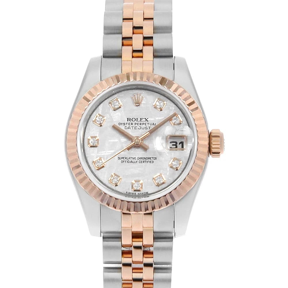 ROLEX DIAMOND METEO METEOLITE WATCH: ROLEX Diamond METEO Meteolite Brand: ROLEX Type/Style: Wrist watch Material: Band Material Stainless Steel/Everose Gold, Case Material Stainless Steel/Everrose gold Color: Dial Color Meteorite Size: C