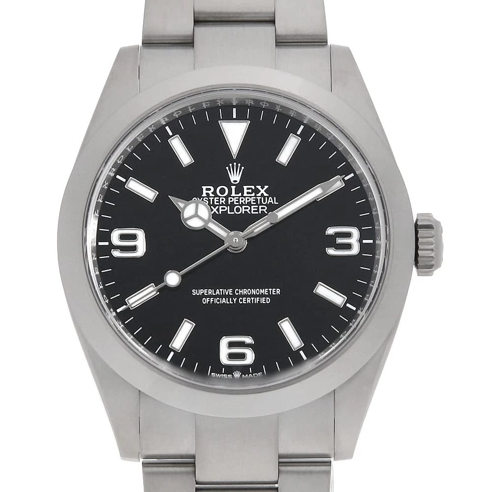 ROLEX EXPLORER BLACK WATCH: ROLEX Explorer black Brand: ROLEX Type/Style: Wrist watch Material: Band Material Stainless Steel, Case Material Stainless Steel Color: Dial Color Black Size: Case Size Case:W40mm Circumference of Wri