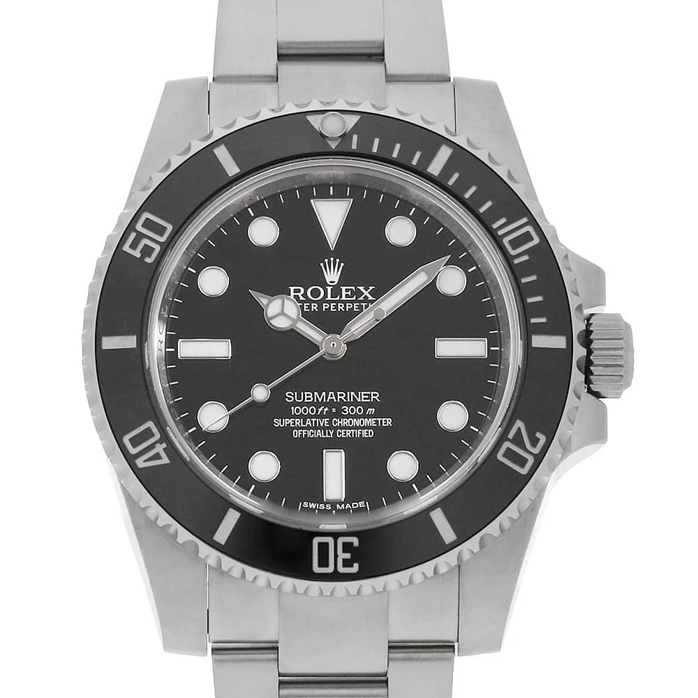 ROLEX SUBMARINER NO BLACK WATCH: ROLEX SUBMARINER No black Brand: ROLEX Type/Style: Wrist watch Material: Band Material Stainless Steel, Case Material Stainless Steel Color: Dial Color Black Size: Case Size Case:W40mm Circumference o