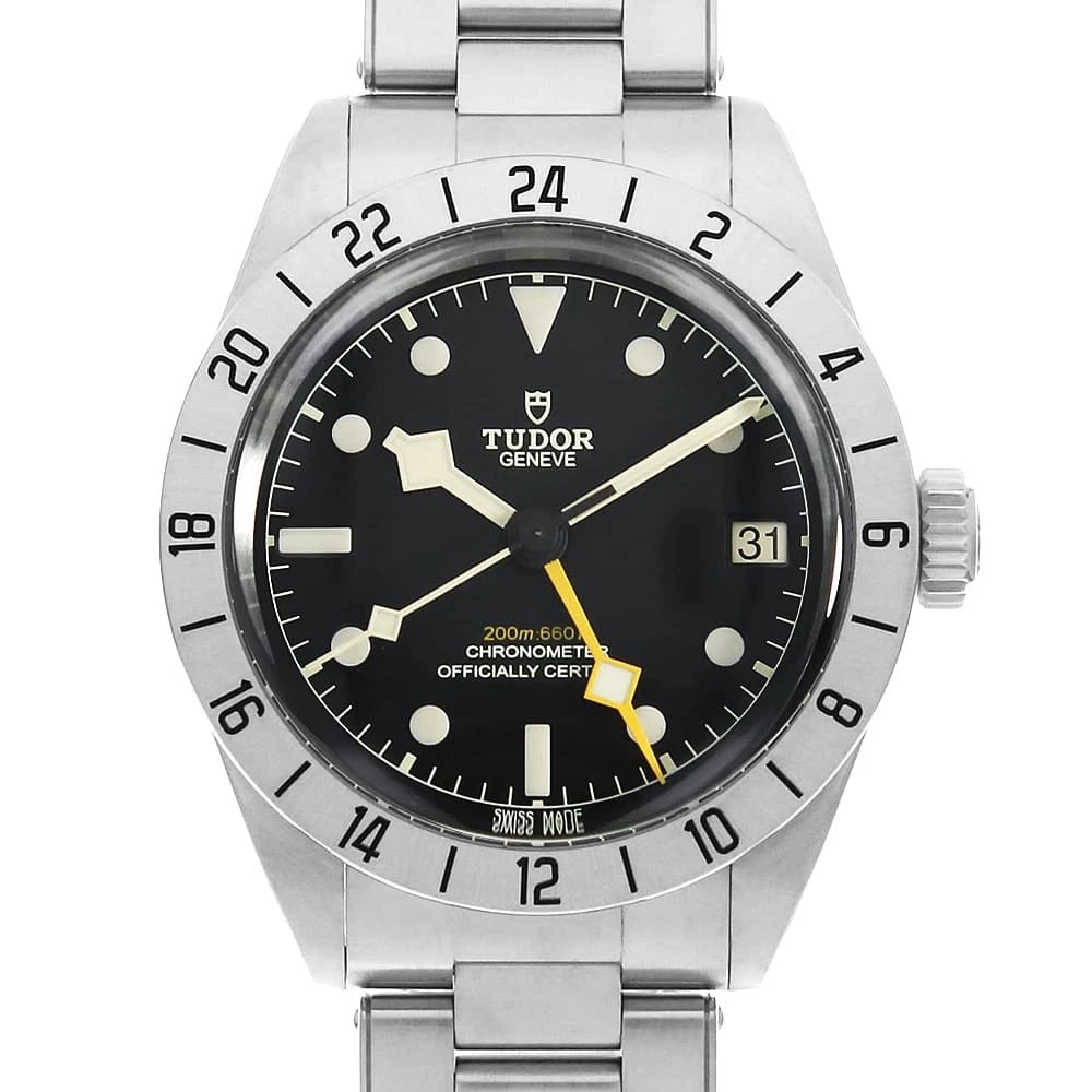 TUDOR BLACK BAY WATCH: TUDOR Black Bay Brand: TUDOR Type/Style: Wrist watch Material: Band Material Stainless Steel, Case Material Stainless Steel Color: Dial Color Black Size: Case Size Case:W39mm Circumference of Wrist:21