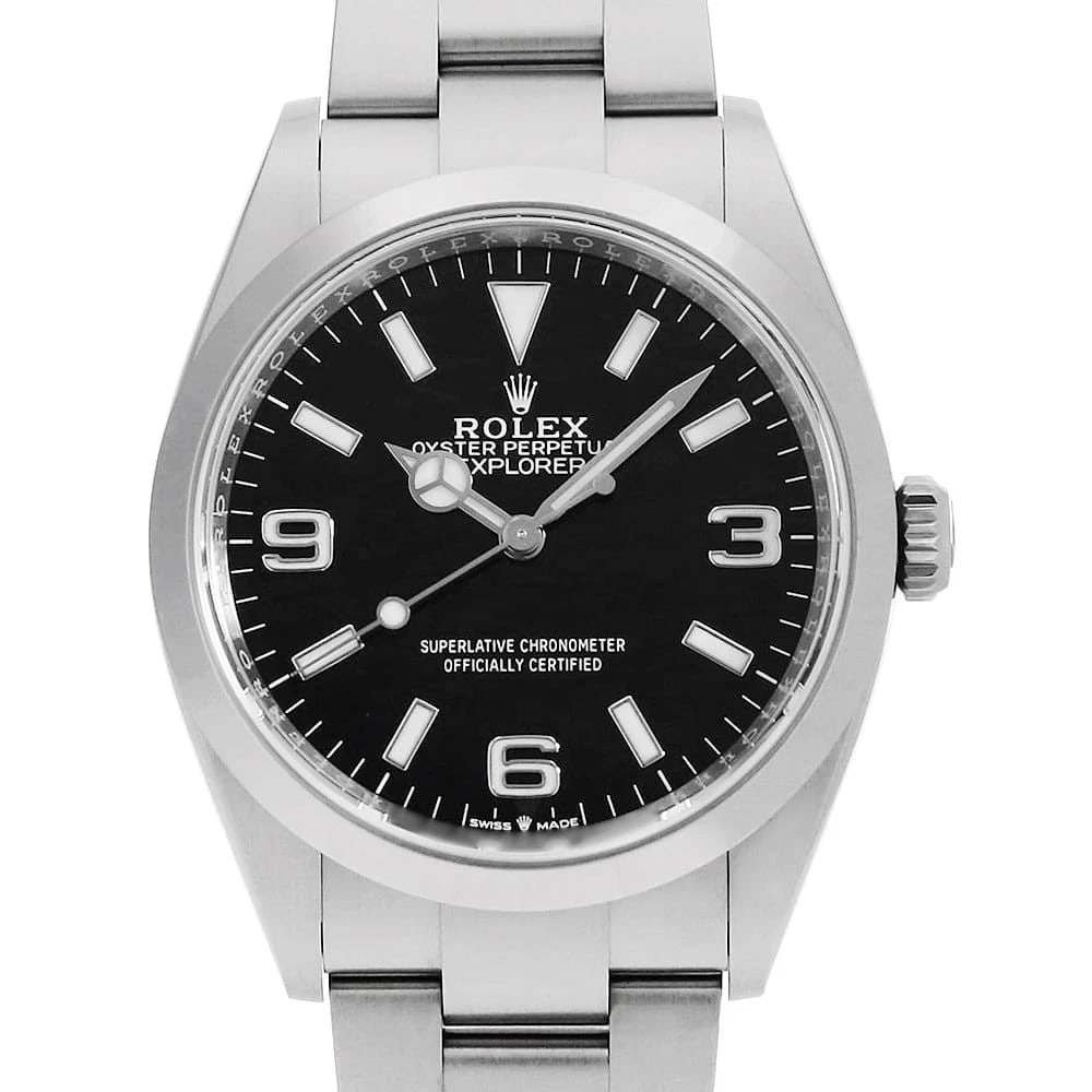 ROLEX EXPLORER BLACK WATCH: ROLEX Explorer black Brand: ROLEX Type/Style: Wrist watch Material: Band Material Stainless Steel, Case Material Stainless Steel Color: Dial Color Black Size: Case Size Case:W36mm Circumference of Wri