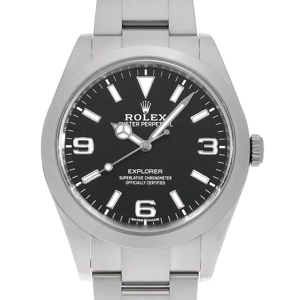 ROLEX EXPLORER WHITE BLACK WATCH: ROLEX Explorer White black Brand: ROLEX Type/Style: Wrist watch Material: Band Material Stainless Steel, Case Material Stainless Steel Color: Dial Color Black Size: Case Size Case:W39mm Circumference
