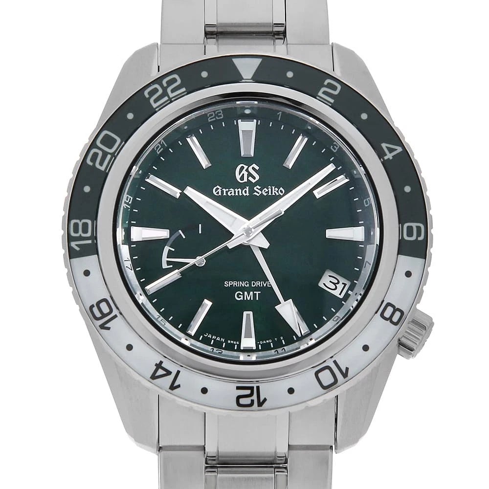 GRAND SEIKO SPORTS COLLECTION MASTER LIMITED SPRING GMT WATCH: Grand Seiko Sports Collection Master Limited Spring GMT Brand: Grand Seiko Type/Style: Wrist watch Material: Band Material Stainless Steel, Case Material Stainless Steel Color: Dial Color Green Size: 