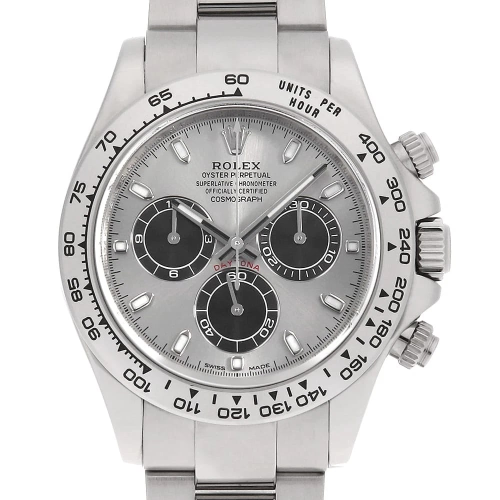ROLEX COSMOGRAPH DAYTONA STEEL X BLACK WATCH: ROLEX Cosmograph Daytona Steel x black Brand: ROLEX Type/Style: Wrist watch Material: Band Material White Gold, Case Material White gold Color: Dial Color Steel and Black Size: Case Size Case:W40mm Ci