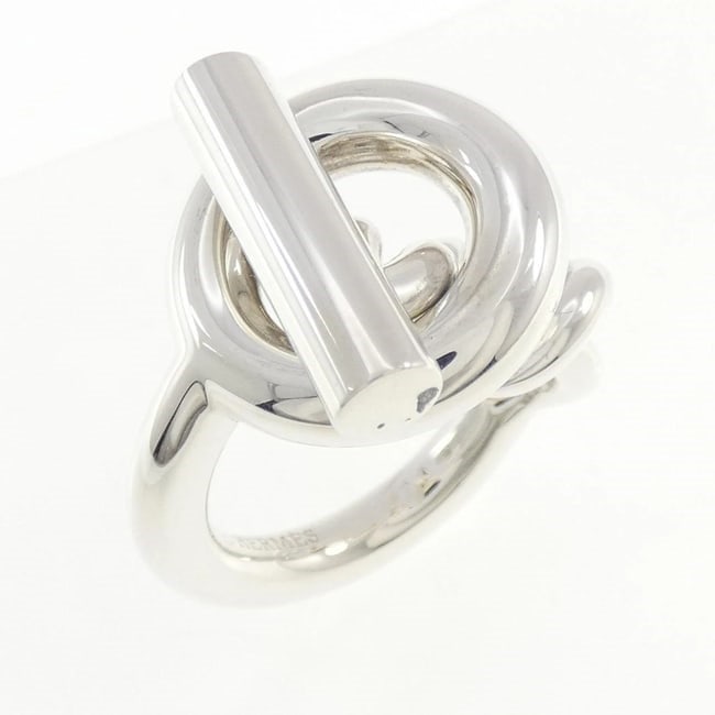 HERMES CROISETTE RING: Hermes Croisette Ring Brand: HERMES Type/Style: Hermes Ring Material: 925Silver, Color: Silver Size: US 6 1/4 Accessories: None Accessories Notice: When purchasing pre-owned goods, please