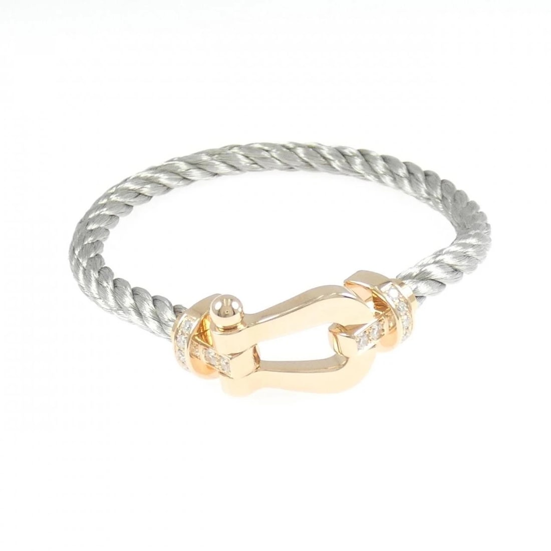 FRED FORCE 10 LM BRACELET: Fred Force 10 LM Bracelet Brand: FRED Type/Style: Fred Bracelet Material: 750 pink gold, Main Stone Natural Color: pink gold Size: Length 16.5cm Actual Size Max width approx: 13.8mm Accessories: None