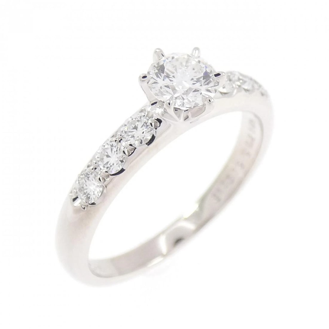 MIKIMOTO DIAMOND RING: Mikimoto Diamond Ring Brand: MIKIMOTO Type/Style: Mikimoto Ring Material: Platinum950, Main Stone Natural Color: SILVER Size: US 5 3/4 Accessories: None Accessories Notice: When purchasing pre-owned