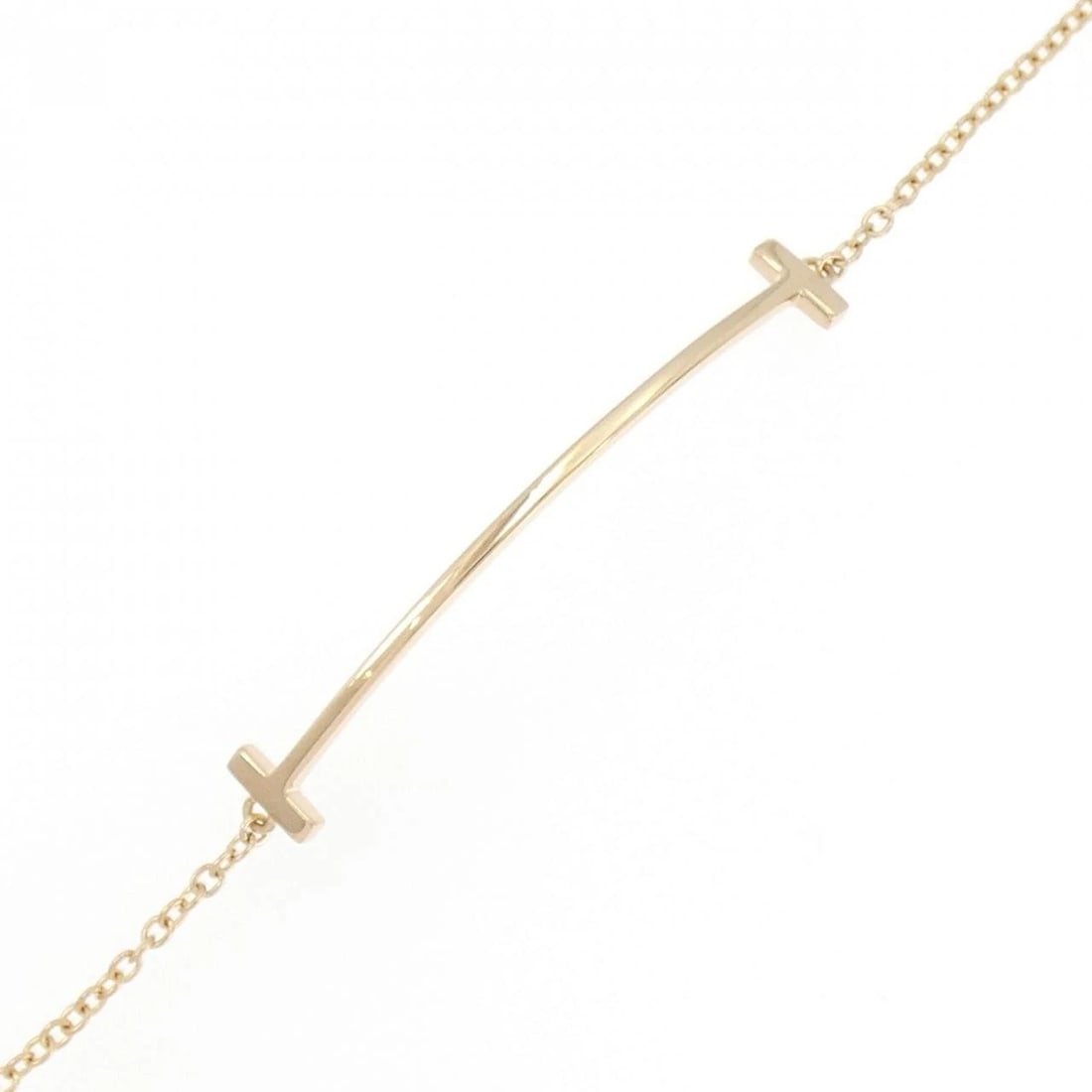TIFFANY & CO. T SMILE BRACELET: TIFFANY & Co. T Smile Bracelet Brand: TIFFANY&Co. Type/Style: TIFFANY & Co. bracelet Material: 750 Pink Gold, Color: Pink Gold/18K white gold Size: Length 15.5cm Actual Size Max width approx: 5.5mm
