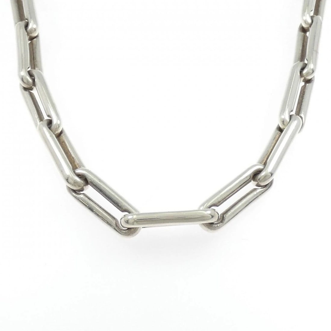 HERMES SALAMBO NECKLACE: Hermes Salambo Necklace Brand: HERMES Type/Style: Hermes Necklace Material: 925Silver, Color: Silver Size: Length 42cm Actual SizeChain maximum width approx.: 7.8mm Accessories: None Acces