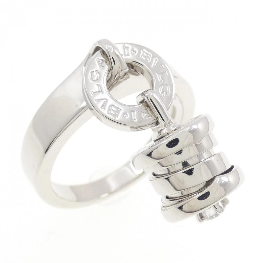 BVLGARI B.ZERO1 ELEMENT RING: Bvlgari B.zero1 Element Ring Brand: BVLGARI Type/Style: Ring Material: 750 white gold, Main Stone Natural Color: white gold Size: US 5 Accessories: None Accessories Notice: When purchasing