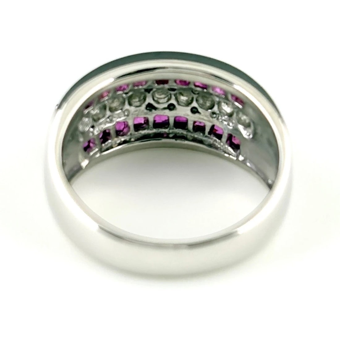 RUBY DESIGN RING PLATINUM RING MELEE DIAMOND - 3