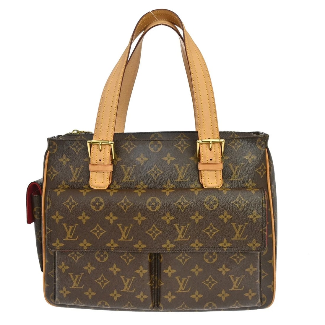 LOUIS VUITTON MONOGRAM MULTIPLI CITE HANDBAG: LOUIS VUITTON MONOGRAM MULTIPLI CITE HANDBAG Brand: Louis Vuitton Type/Style: Handbag Material: Monogram Canvas, Leather Color: Brown Size: W 14.2 x H 10.2 x D 4.7 (Inch) Accessories: None