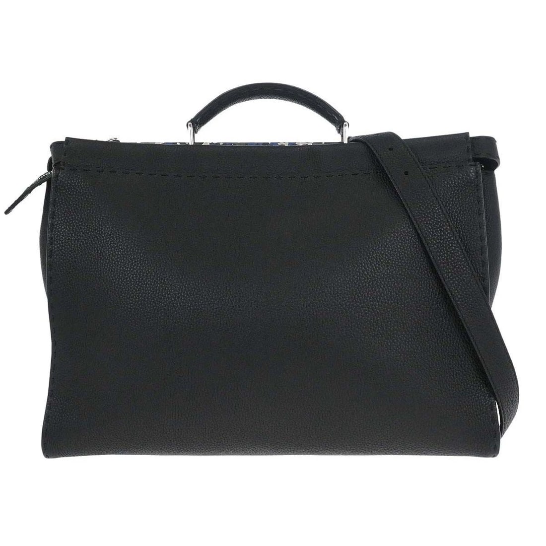 FENDI BLACK SELLERIA PEEKABOO FIT 2WAY HANDBAG: Fendi Black Selleria Peekaboo Fit 2way Handbag Brand: Fendi Type/Style: Briefcase/Document Case Material: Leather Color: Black Size: W 16.1 x H 11.4 x D 6.3 (Inch) Accessories: None Access