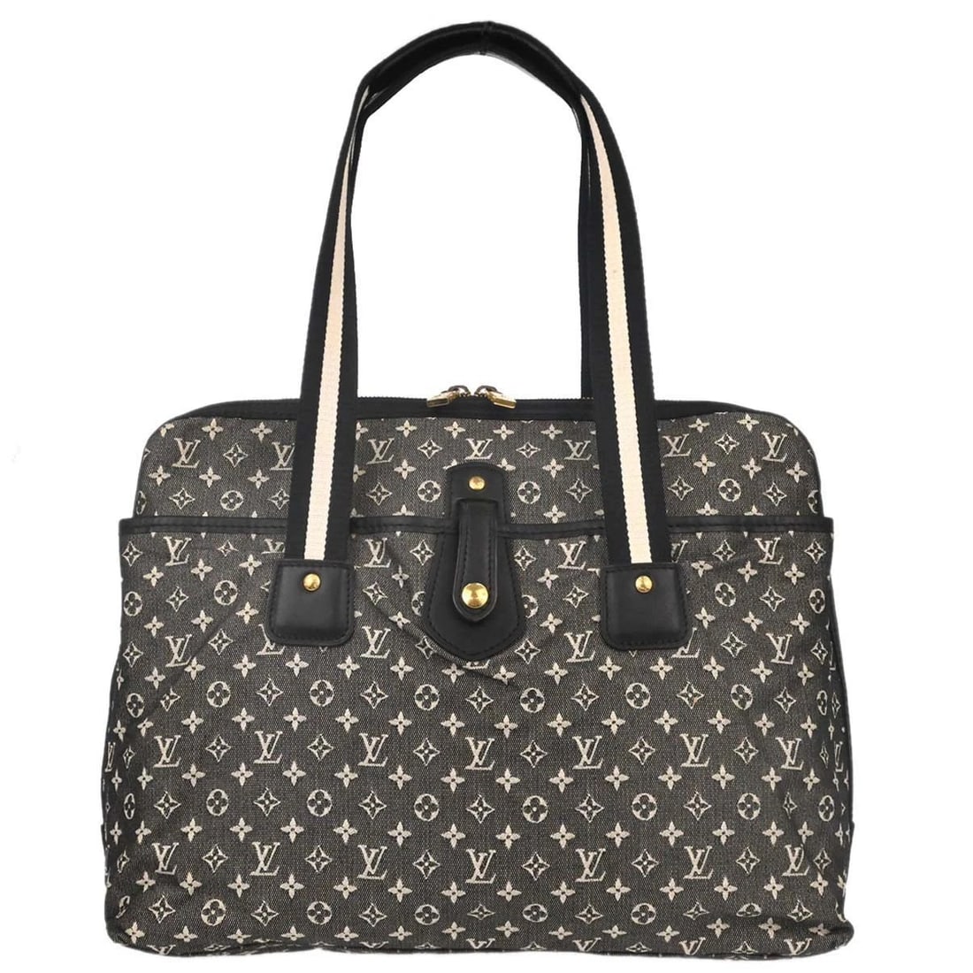 LOUIS VUITTON BLACK MONOGRAM MINI CABAS MARY KATE HANDBAG: Louis Vuitton Black Monogram Mini Cabas Mary Kate Handbag Brand: Louis Vuitton Type/Style: Top Handle Bag Material: Monogram Mini Canvas, Leather Color: Black Size: W 14.2 x H 11.0 x D 5.5 (Inch)