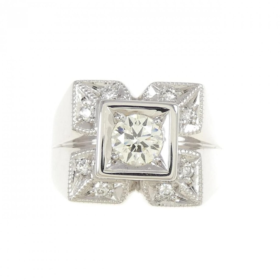 K18WG DIAMOND RING - 2