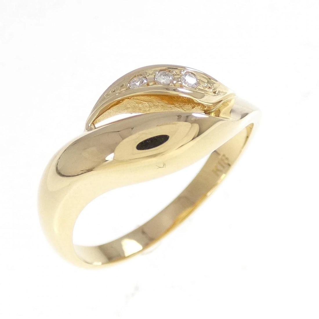 K18YG DIAMOND RING: K18YG Diamond Ring Brand: Unbranded Type/Style: Diamond Ring Material: K18YG, Main Stone Natural Color: Yellow gold Size: US 6 1/2 Accessories: None Accessories Notice: When purchasing pre-owned