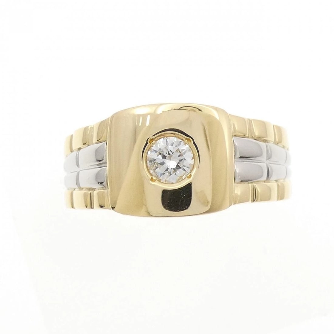K18YG/PT900 DIAMOND RING: K18YG/PT900 Diamond Ring Brand: Unbranded Type/Style: Diamond Ring Material: K18YG/PT900, Color: YG,silver Size: US 12 1/4 Accessories: None Accessories Notice: When purchasing pre-owned goods,