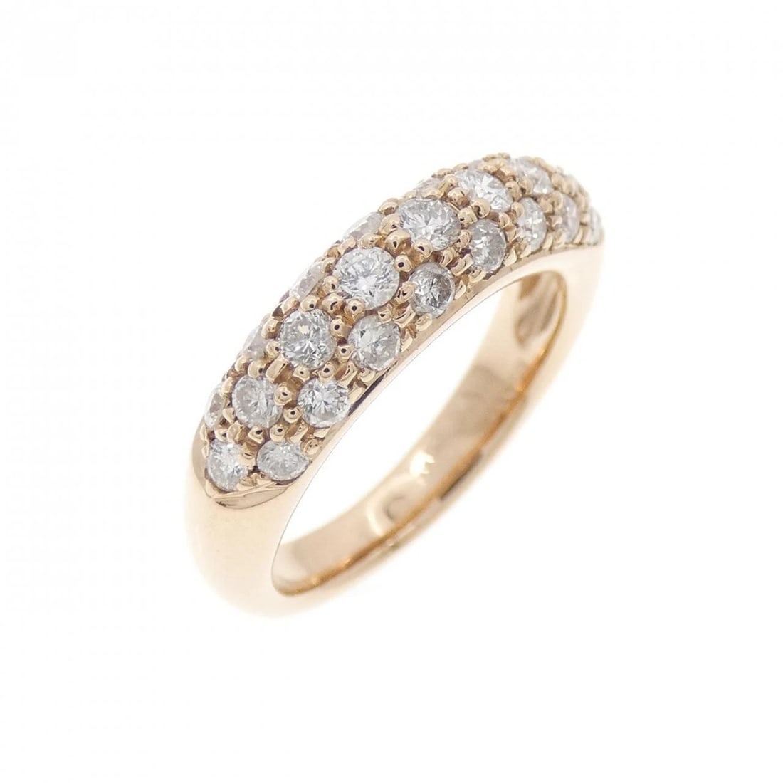 K18PG PAVE DIAMOND PINKY RING: K18PG Pave Diamond Pinky Ring Brand: Unbranded Type/Style: Diamond Ring Material: 18k Pink Gold, Main Stone Natural Color: Pink Gold Size: US 2 1/2 Accessories: None Accessories Notice: When
