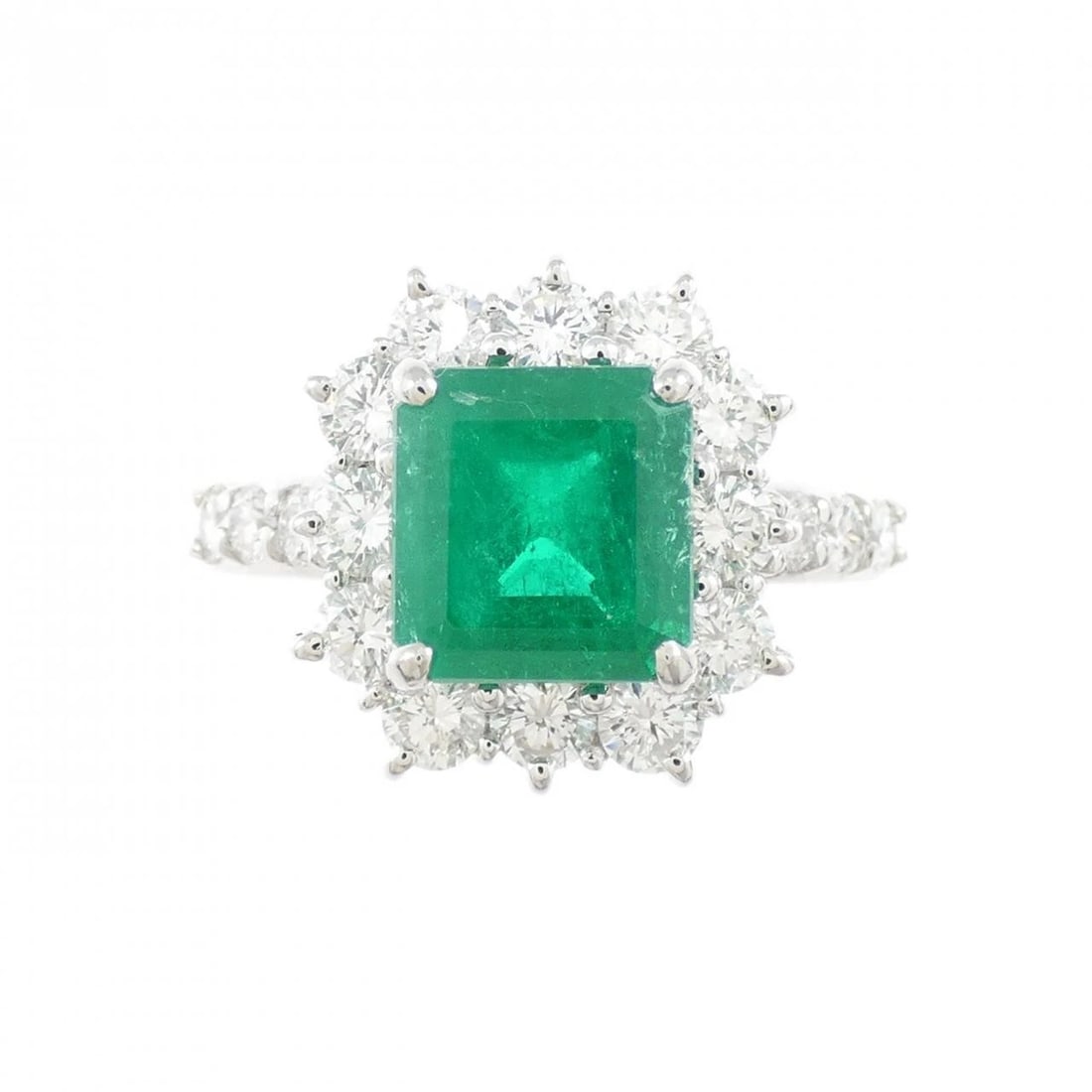 PT900 EMERALD RING - 2