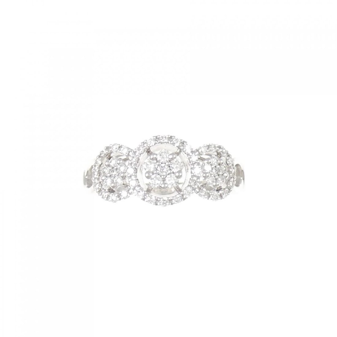 K18WG DIAMOND RING - 2