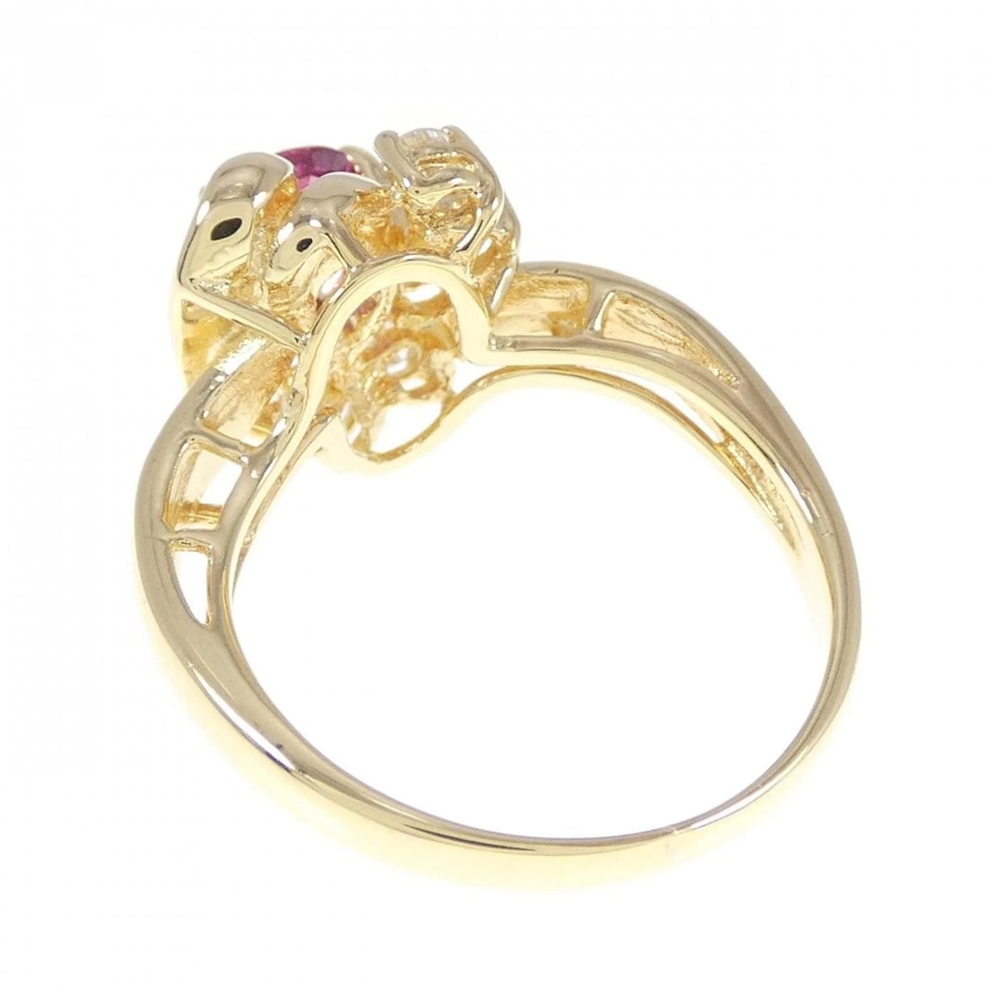 18K YELLOW GOLD RUBY RING - 3
