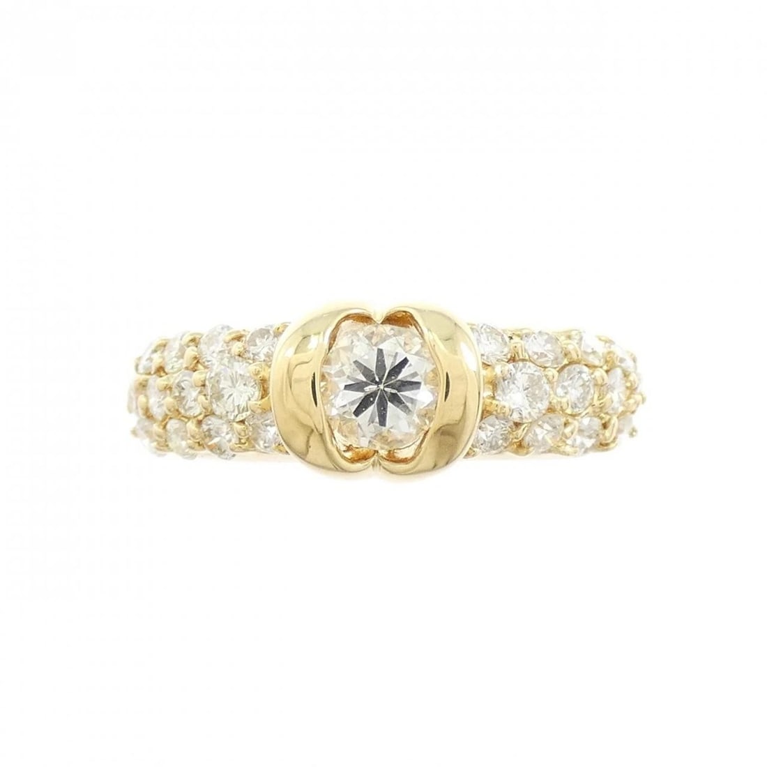 K18YG DIAMOND RING - 2