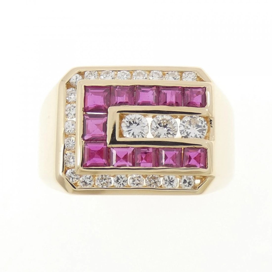 K18YG RUBY RING - 2