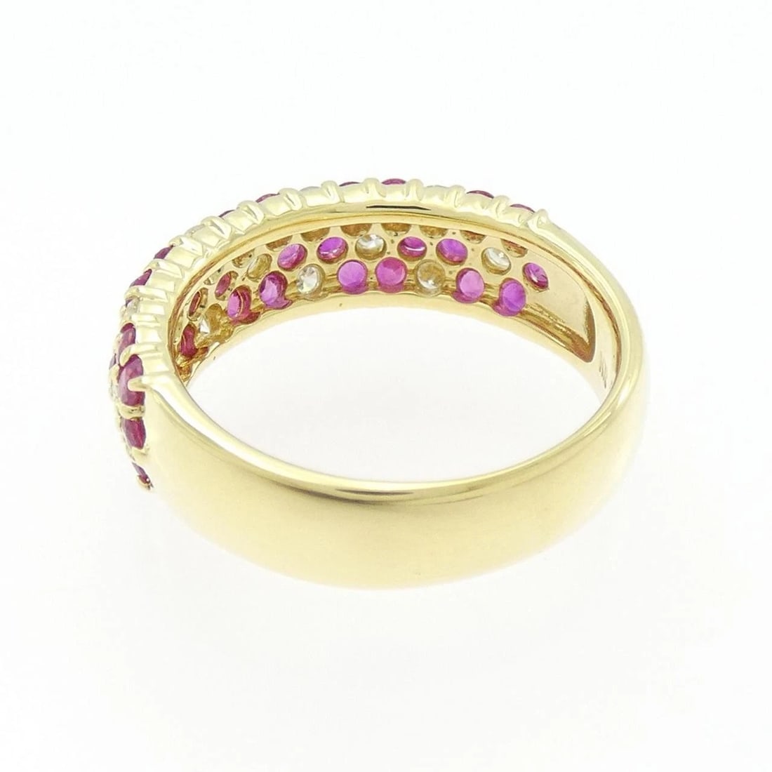 K18YG FLOWER RUBY RING - 2