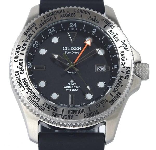 CITIZEN PROMASTER PORTER COLLABORATION GMT QUARTZ WATCH: Citizen Promaster Porter Collaboration Gmt Quartz Watch Brand: CITIZEN Type/Style: Wristwatch Material: Stainless Steel Color: Black dial Size: Case size: 42mm Wrist size: Please refer to the image