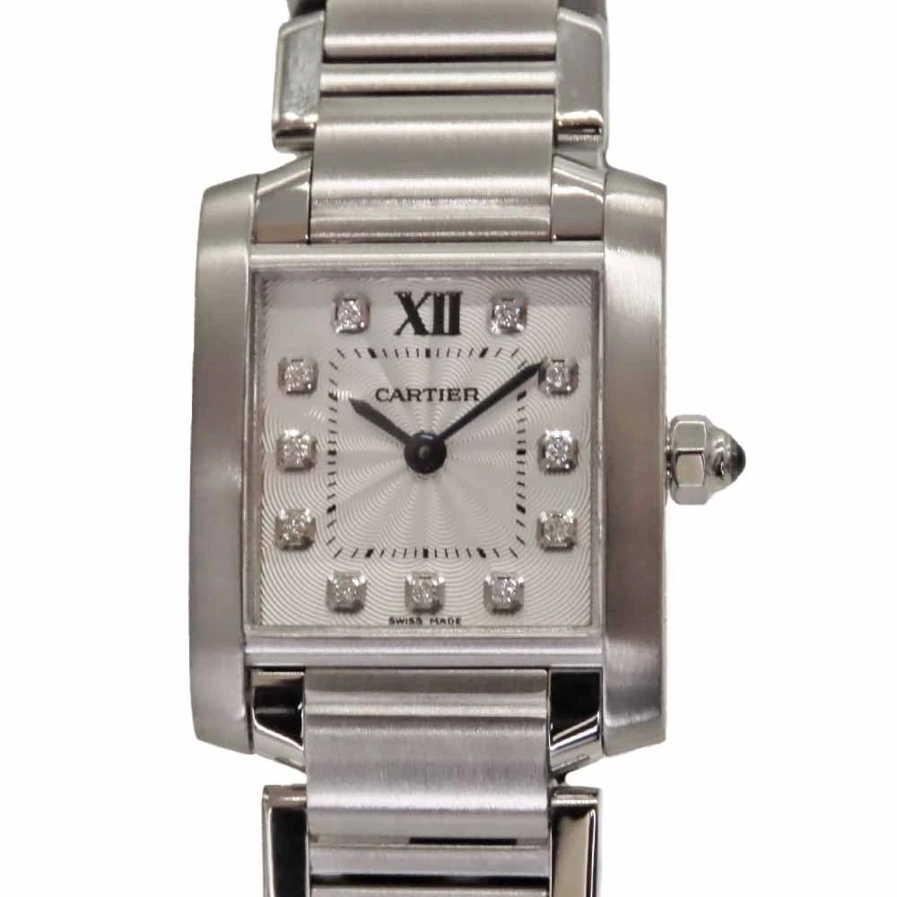 CARTIER TANK FRANCAISE SMALL DIAMOND SILVER DIAL QUARTZ LADIES WATCH: Cartier Tank Francaise Small Diamond Silver Dial Quartz Ladies Watch Brand: CARTIER Type/Style: Wristwatch Material: ss Color: silver Size: Case size: 20mm Wrist size: 15.0cm Accessories: None
